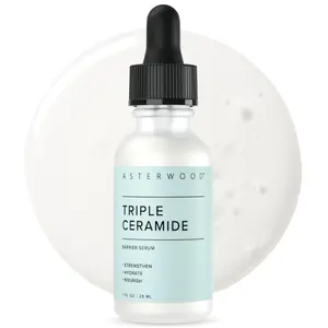 Triple Ceramide Barrier Serum – Hydrating, Calming, & Barrier-Restoring Skin Facial Serum - with Triple Ceramide Complex, Squalane, Hyaluronic Acid - Fragrance-Free, Cruelty-Free - 1 Fl Oz